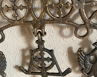 1960 年代のヴィンテージ壁掛け燭台真鍮ビザンチン クロス - Etsy 日本