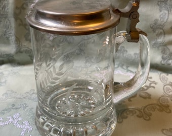 Alwe Geetst glas stein tinnen deksel