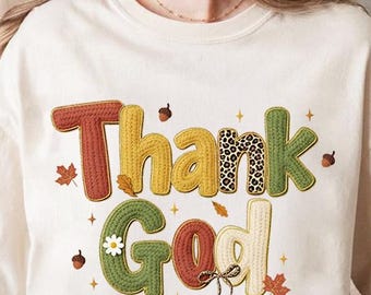 Grazie a Dio, filato finto all'uncinetto PNG, leopardo autunnale PNG, civettuola del Ringraziamento PNG, autunno cristiano PNG, autunno retrò PNG, design autunnale