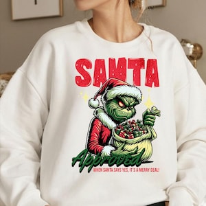 Zatwierdzone przez Świętego Mikołaja PNG, Zabawny Grinch Boże Narodzenie PNG, Grinch PNG, Świąteczny humor PNG, Dzisiaj czuję się wyjątkowo grinchowo