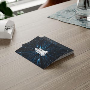 Juego de cartas galáctico, cartas con temática espacial para una noche de juegos, regalo único para gamers, baraja de cartas de cosmonautas, inspirada en la astronomía.
