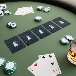 Galactic pokerkaartenset, speelkaarten ruimtethema voor game-avond, uniek cadeau voor gamers, kaartspel kosmonaut, geïnspireerd op astronomie