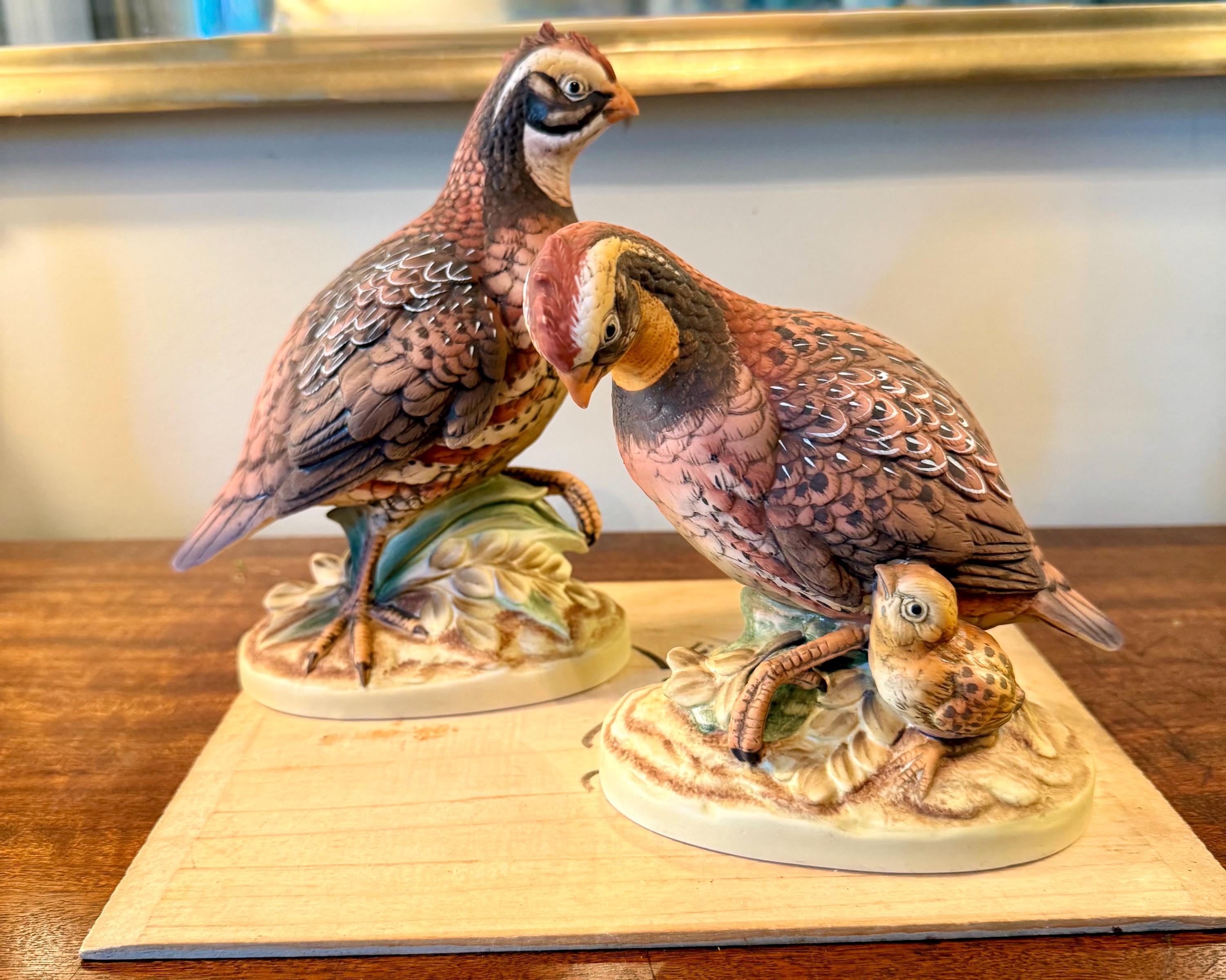 Vintage Bob White Quail Porcelain Figurine Set Andrea Sadek - Etsy