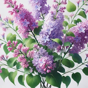 Papel de arroz con ramo de lilas para decoupage, álbumes de recortes, papel para diario artístico, papel de arroz floral, decoupage para principiantes, material efímero