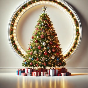 Christmas Tree Rice Paper for Decoupage: A4 Scrapbooking Sheet