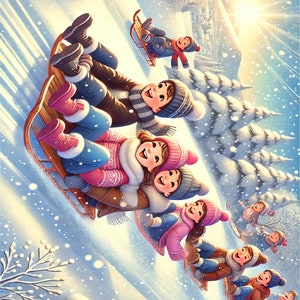デコパージュ用ライスペーパー、そりレース、クリスマスライスペーパー、冬の風景、ジャンクジャーナル、ミックスメディア、エフェメラ、A4シングルシート1枚、新品