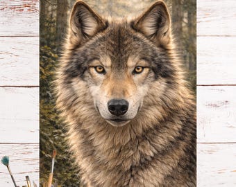 Papel de arroz con retrato de lobo para decoupage, papel artesanal con motivos de vida silvestre del bosque, reciclaje de muebles, diario basura, scrapbooking 8857