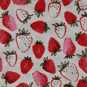 Strawberry Paper Napkins for Decoupage, Collage, and Crafts (Set of 4)