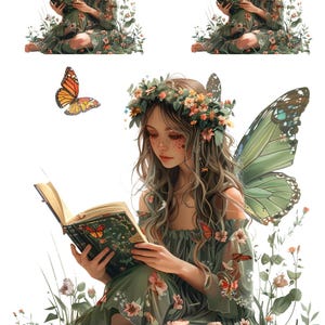 Livre de lecture de fées papier de riz, papier de découpage de fées, papier de fée mystique mûrier, projet de bricolage, scrapbooking fantastique, éphémères, n° 4336