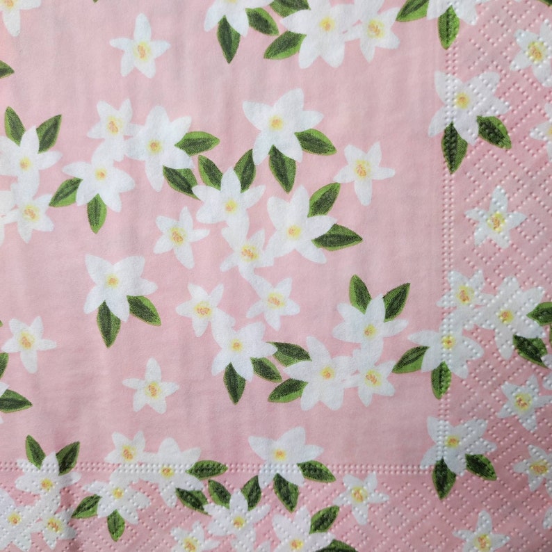 4 Paper Napkins for Decoupage Little Daisies Napkins Etsy