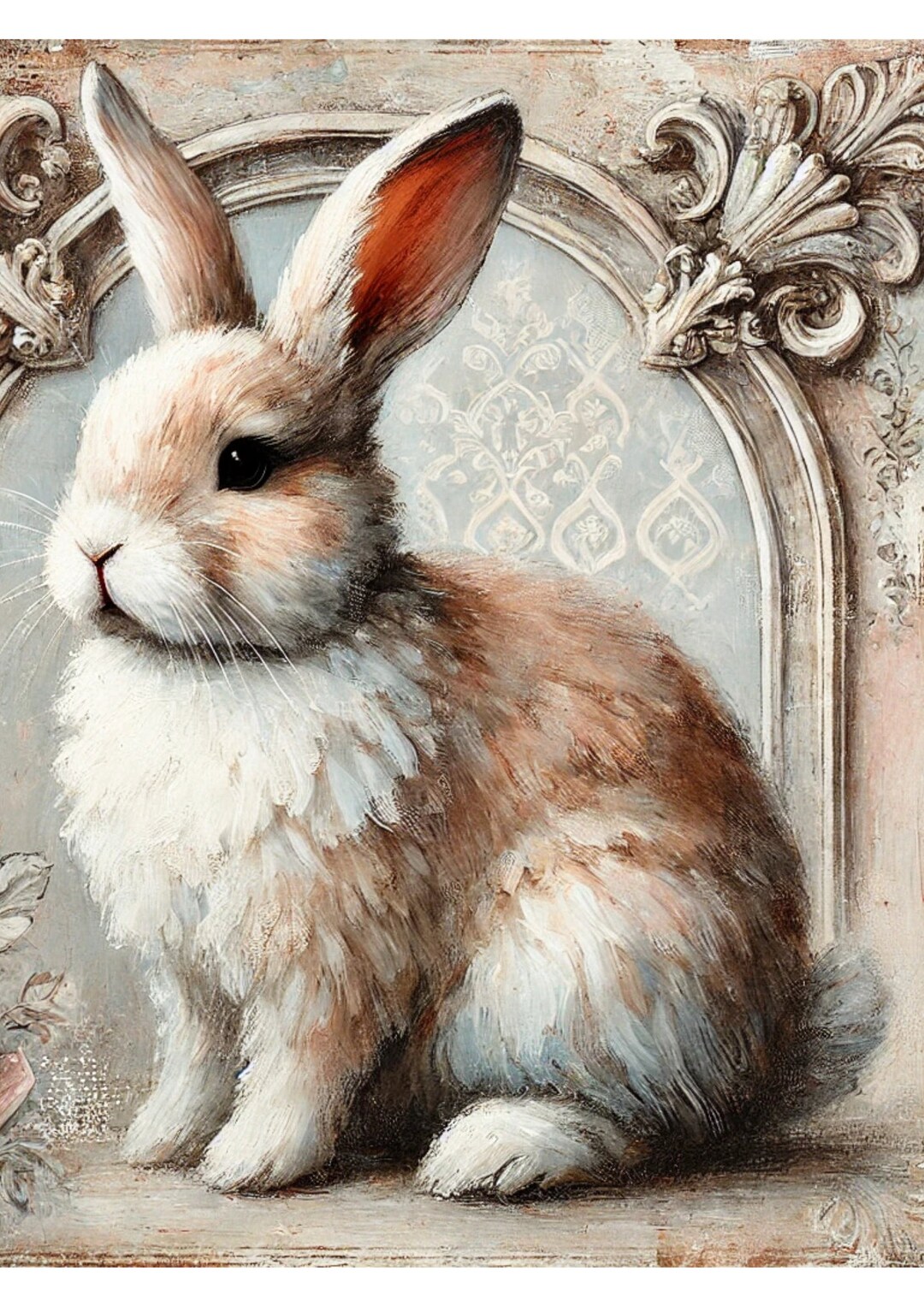 Shabby Chic Rabbit Rice Paper: Vintage Bunny Decoupage (A4) - Etsy