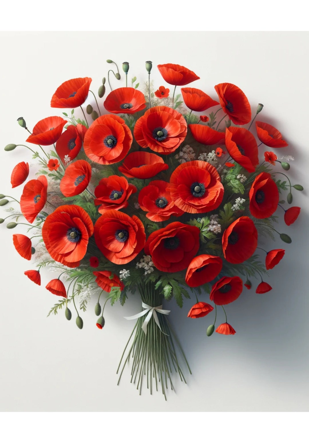 Poppy Rice Modelinh Red Poppies Rice Paper for Decoupage, Scrapbooking A4 Sheet - Etsy