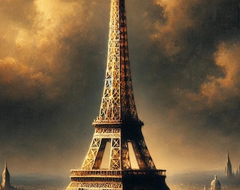 Eiffel Tower Rice Paper: Paris Decoupage Sheet (A4)