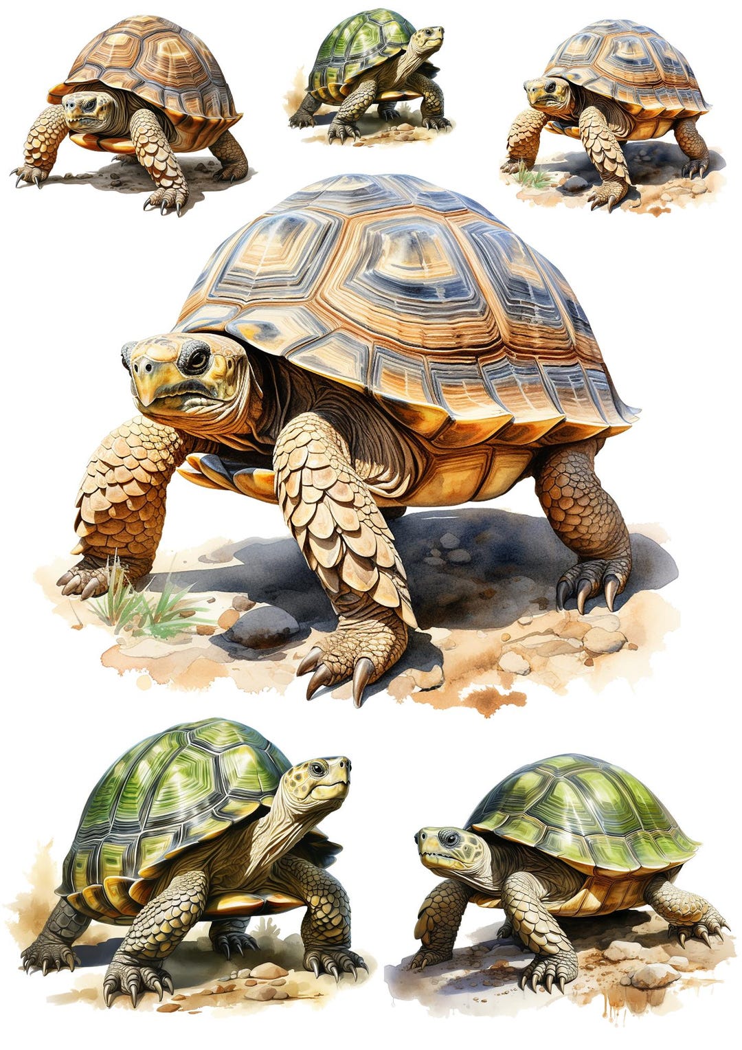 Premium Rice Paper for Decoupage and Crafts, Big Turtle Decoupage Paper ...