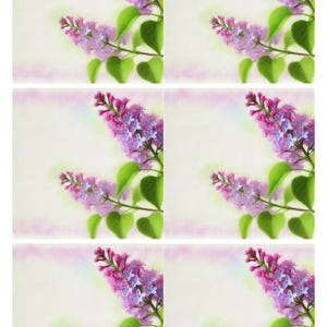Papel collage con ramitas de color lila, papel de arroz para decoupage y manualidades, álbumes de recortes, diarios artísticos, lila hermosa, técnica de decoupage de primavera