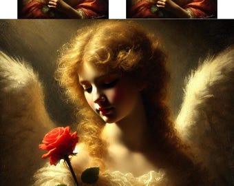 Angel Rice Paper for Decoupage: Rembrandt Style A4 Craft Paper