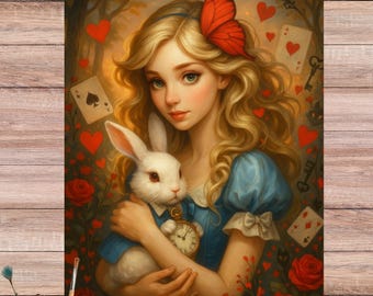 Alice in Wonderland Rice Paper: Vintage Fairytale Decoupage, Junk Journal