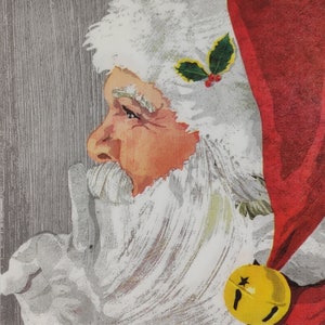 Santa Christmas Paper Napkins: Decoupage Craft Supplies (Set of 4)