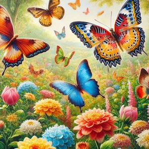 Mariposas de verano, papel de arroz para decoupage, diario basura, suministros de medios mixtos, 1 hoja individual A4, fabricación de tarjetas, manualidades de proyectos de bricolaje