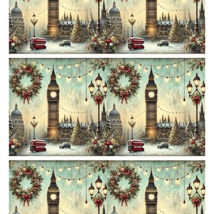 Winter London Big Ben Rice Paper: A4 Decoupage Sheet