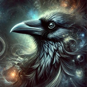 Raven Surrealistic Rice Paper for Decoupage: A4 Ephemera Art