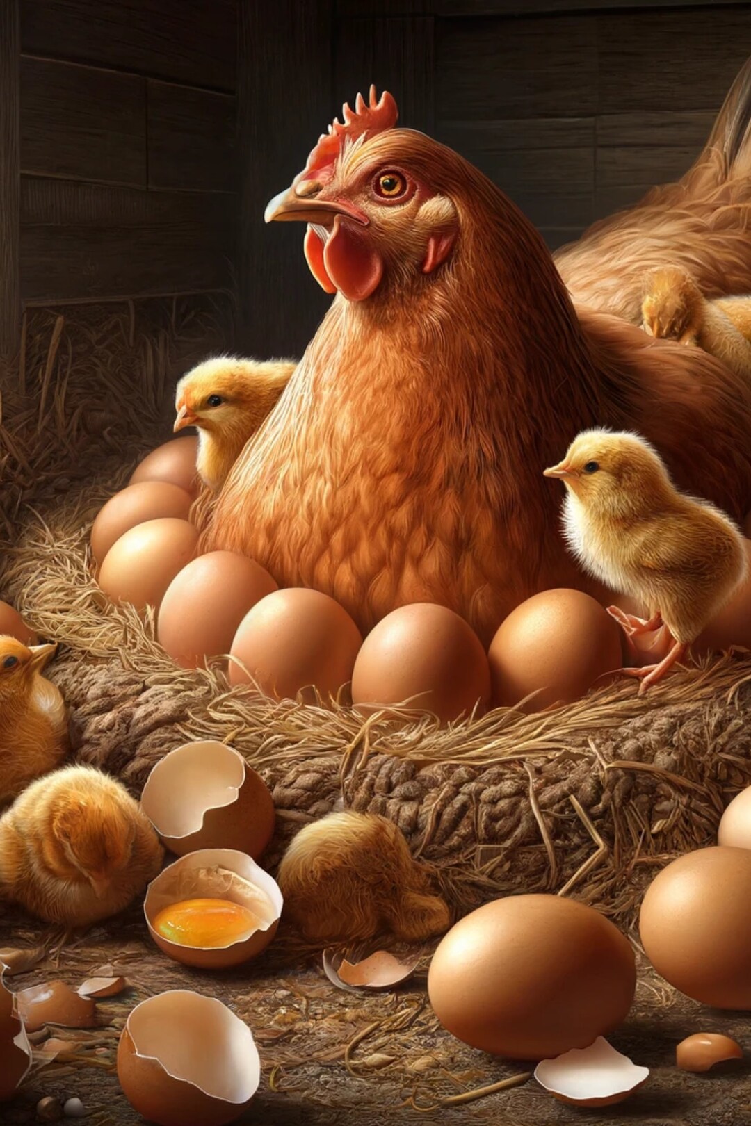 Rice Paper for Decoupage Craft Scrapbooking Collage - Hen Sitting on ...