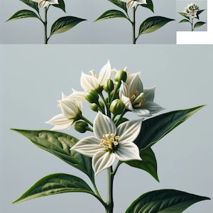Collage de flores de pimienta blanca, Papel de arroz decorativo para manualidades, Collage de colección de recortes, Diario basura de técnica mixta, 1 A4, Tamaño estándar, Nuevo