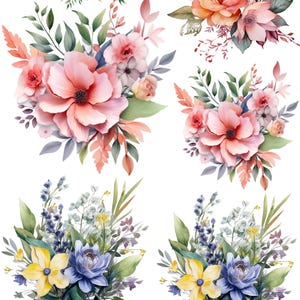 Mezcla de flores, hoja de collage A4, papel de arroz para decoupage, suministros para hacer tarjetas, papel floral de cumpleaños, decoupage para principiantes, material efímero