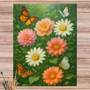Vintage Blumen Illustration auf Reispapier für Decoupage, Decoupage 4617 Decoupage 4617 Decoupage