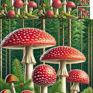 Papel de arroz Toadstool para decoupage Crafting Scrapbooking Collage Art Decopatch Ephemera 1 A4 Tamaño estándar Nueva colección