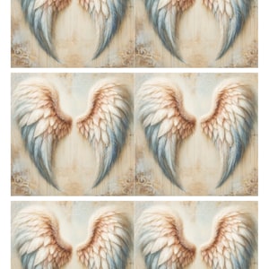 Angel Wings Rice Paper: A4 Decoupage Sheet, Junk Journal