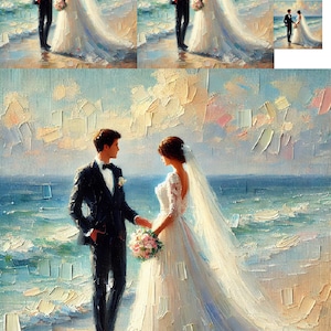 Wedding Couple Rice Paper for Decoupage: A4 Scrapbooking Sheet