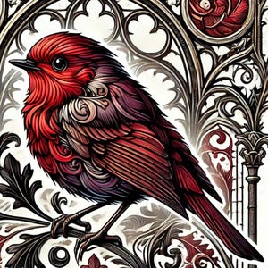 Steampunk Red Robin, papel de arroz de primera calidad para decoupage, papel para diario artístico, papel efímero para álbumes de recortes, papel para decoupage de invierno, fabricación de tarjetas