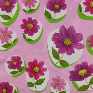 Servilletas con motivos florales de verano para decoupage Craft Collage Journal Crafting Ephemera Decopatch Art. 4 servilletas individuales de papel para el almuerzo, arte morado