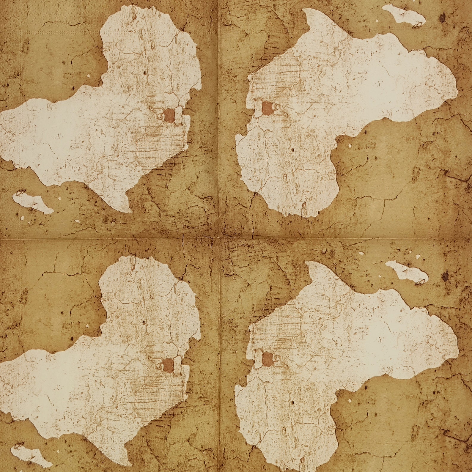 Vintage Africa Map Paper Napkins: Decoupage, Collage (set of 4) - Etsy