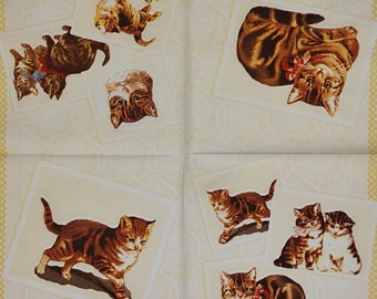 Cats Paper Napkins: Decoupage, Collage, and Craft (Set of 4)