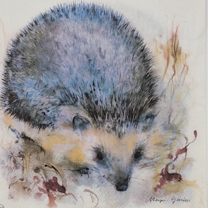 デコパージュ クラフト コラージュ ジャーナル クラフト エフェメラ デコパッチ アート、ハリネズミ、秋、動物プリント用のユニークなシングル ペーパー ナプキン 1 枚のみ