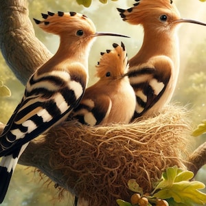Hoopoe Nest Caring Parents - Rice Paper for Decoupage Crafts Scrapbooking Mixed Media Junk Journal DIY Projects - 1 A4 Standard Rice Paper