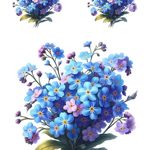 Zarte Vergissmeinnicht Blumen Reispapier, Decoupage Papier, Decoupage Papier, Decoupage Papier, Decoupage Papier, Decoupage Papier