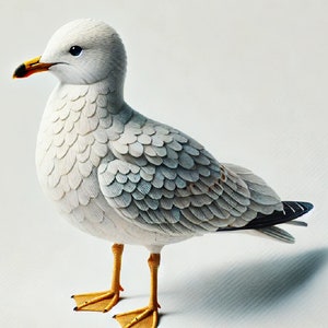 Papier de riz pour découpage, image complète de mouette, papier de riz oiseau, scrapbooking, techniques mixtes, journal indésirable, 1 feuille A4 simple, nouvelle collection