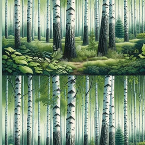 Carta di riso per decoupage, scrapbooking, collage artistici - Carta decorativa con fauna selvatica della foresta di betulle Novità