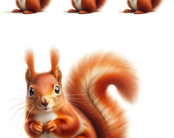 Red Squirrel Decoupage Paper: A4 Rice Paper for Scrapbooking