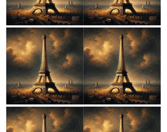Eiffel Tower Paris Rice Paper: A4 Decoupage Craft Sheet