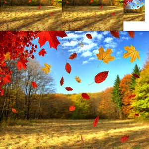Papel de arroz para decoupage, hojas de collage de paisajes otoñales, álbum de recortes, diario de arte, hojas de otoño en papel de arroz, efímeras, decopatch