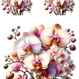 Orquídea rosa - Papel de arroz para decoupage Craft Scrapbooking Collage - Papeles de arroz decorativos para hacer tarjetas Hoja A4 Nuevo