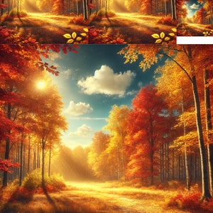 Papel de arroz para decoupage, Hoja de collage de paisaje otoñal, Técnica mixta, Diario basura, Diario, Fabricación de tarjetas, 1 hoja única A4, Nuevo otoño