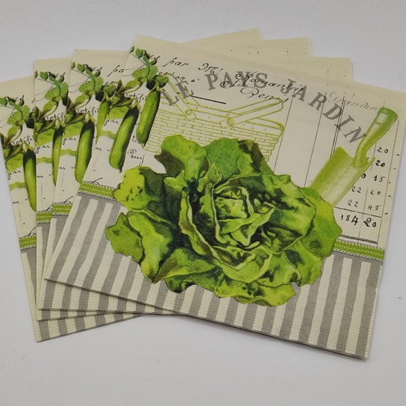 Serviettes De Table En Papier De Soie, 3 épaisseurs, Fleurs