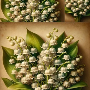 Papier de riz pour découpage artisanal, collage, scrapbooking, bouquet de muguet, papier de riz décoratif pour création manuelle, format A4, neuf