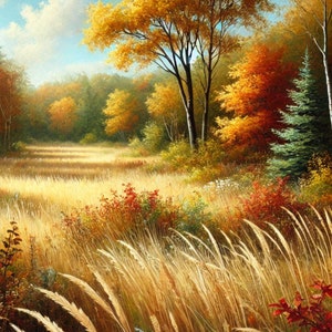 Papel de arroz Decoupage Árboles de otoño, Paisaje de otoño, 1 papel de arroz A4, Proyectos de bricolaje, Papel de scrapbooking, Diario basura, Suministros de medios mixtos