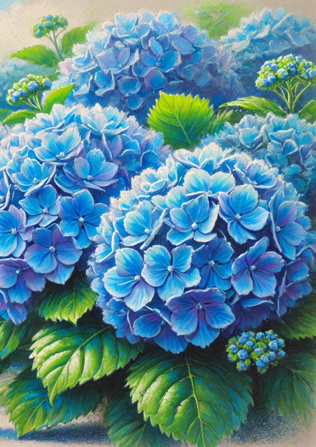 Hydrangea Rice Paper Blue Hydrangea Flowers Rice Paper: A4 Decoupage Paper - Etsy Australia